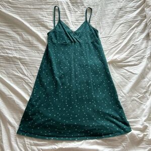 Brandy Melville Green Floral Amara Dress